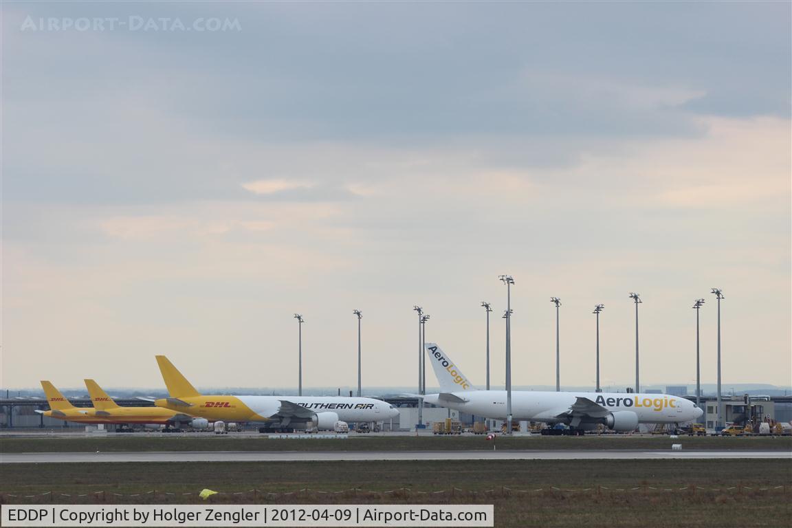 Leipzig/Halle Airport, Leipzig/Halle Germany (EDDP) - From yellow to semi white to white on new DHL Air Hub apron...
