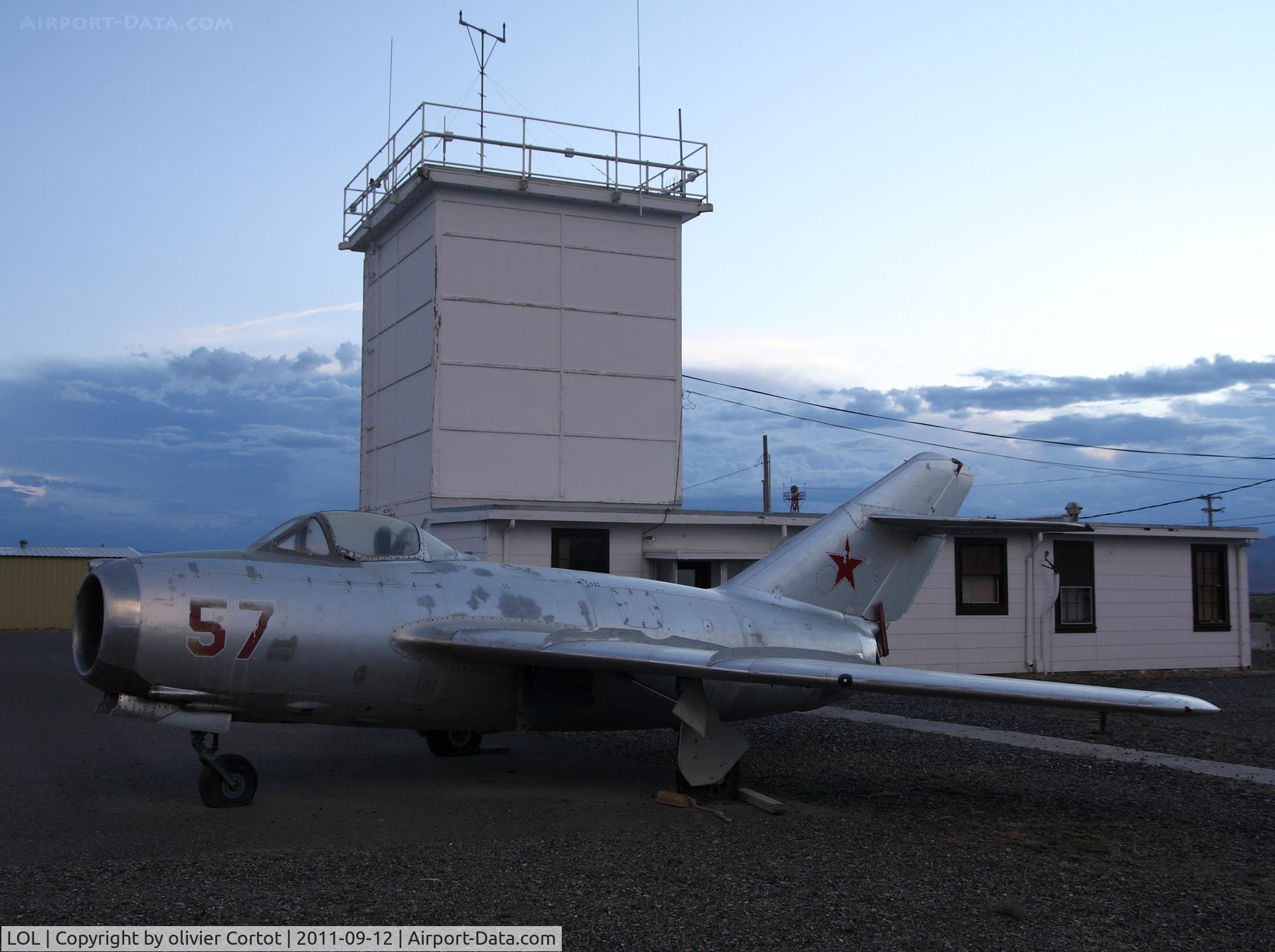 Derby Field Airport (LOL) - A mig-15 in the middle of nowhere...