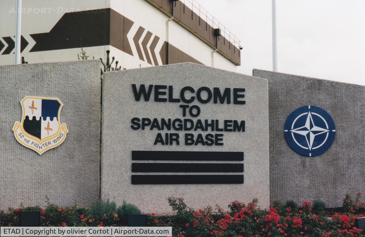 Spangdahlem Air Base Airport, Spangdahlem Germany (ETAD) - Main gate entrance