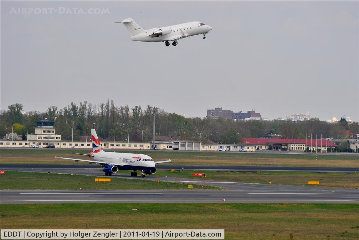 Tegel International Airport (closing in 2011), Berlin Germany (EDDT) - Incoming traffic from rwy 08L is waiting for outgoing traffic on rwy 08R....
