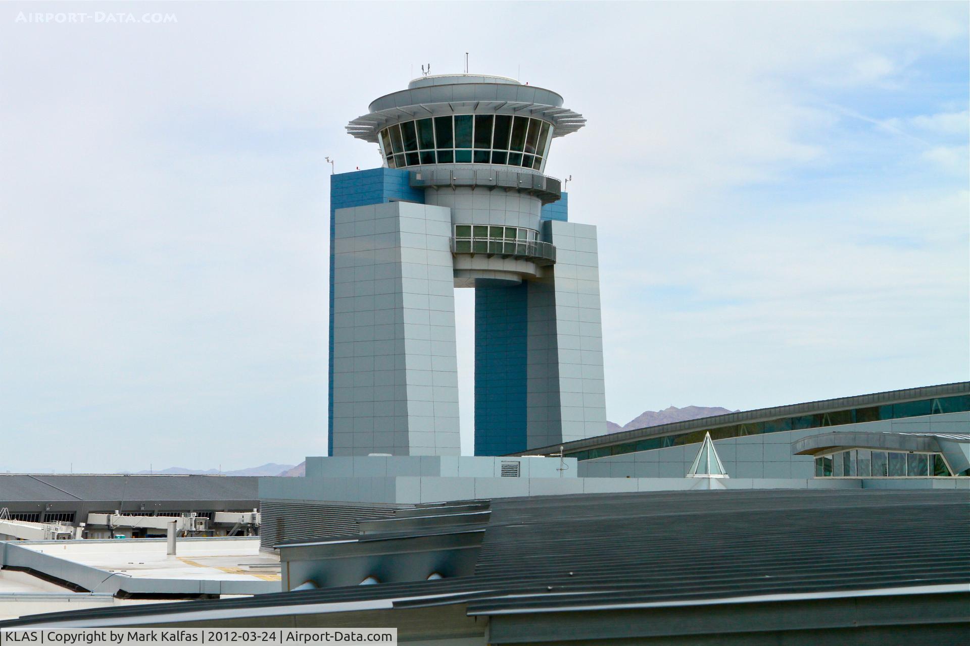 Harry Reid International Airport (LAS) - McCarran International Airport Ramp Control Tower as seen from the United Club.
