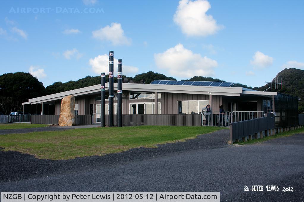 Great Barrier Aerodrome Airport, Great Barrier Island New Zealand (NZGB) - Claris airport terminal building from airside