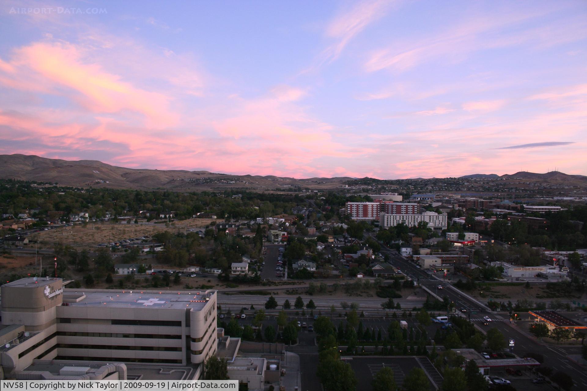 St Mary's Regional Medical Center Heliport (NV58) - St. Mary's Hospital heliport from the Circus Circu hotel