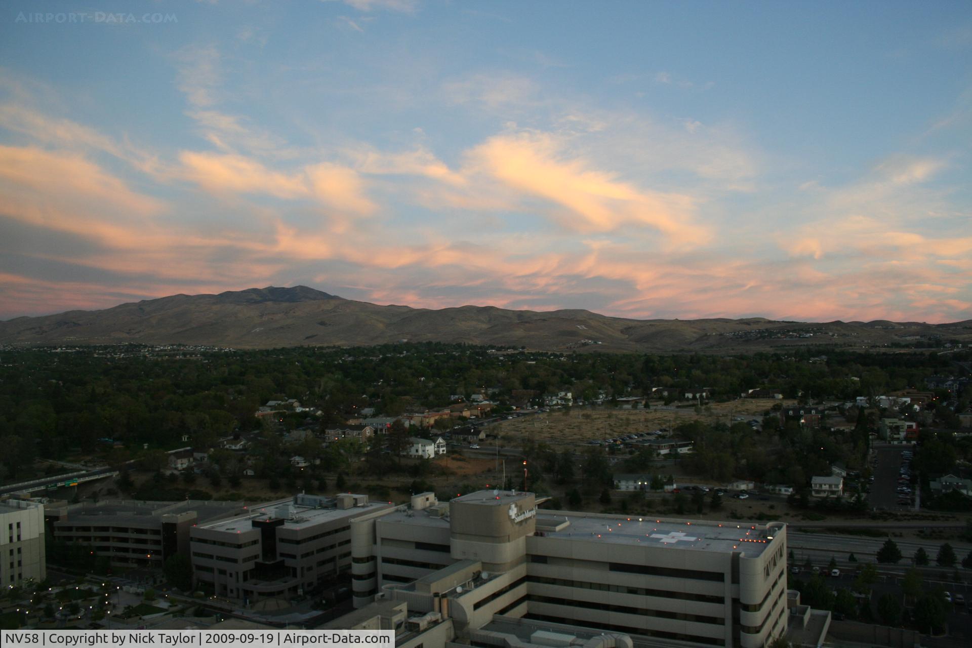 St Mary's Regional Medical Center Heliport (NV58) - St. Mary's Hospital heliport from the Circus Circu hotel