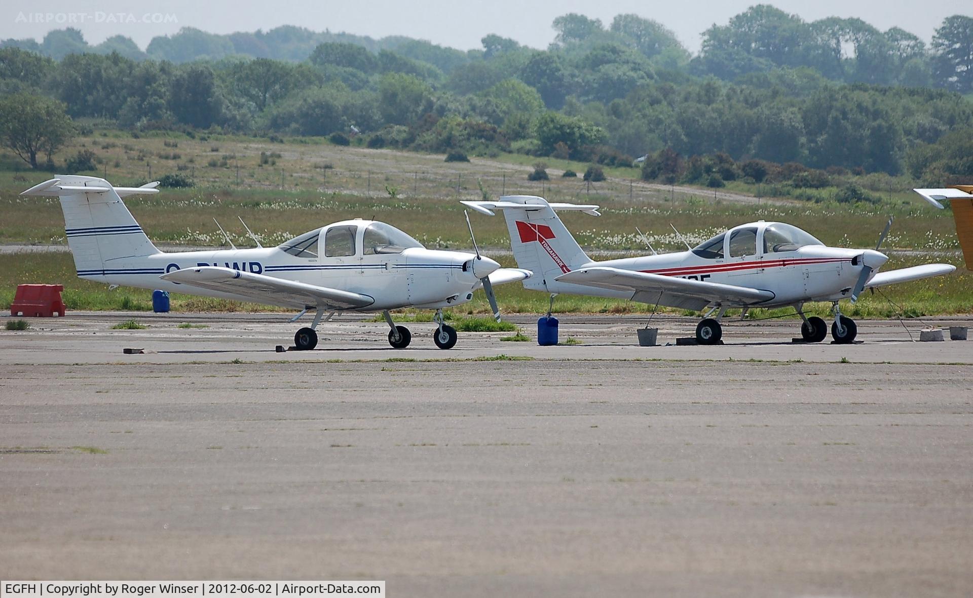 Swansea Airport, Swansea, Wales United Kingdom (EGFH) - Latest additions to Cambrian Flying Club's fleet (G-BLWP and G-BMSF).
