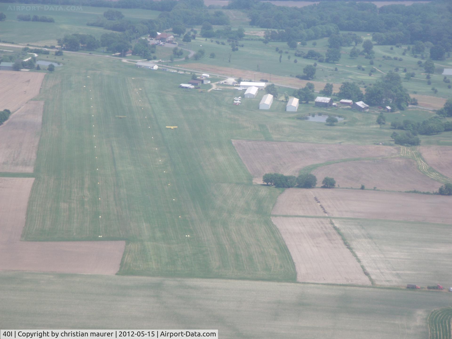 Red Stewart Airfield Airport (40I) - over the runway