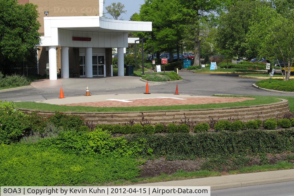 The Jewish Hospital Heliport (8OA3) - As seen from across the street.