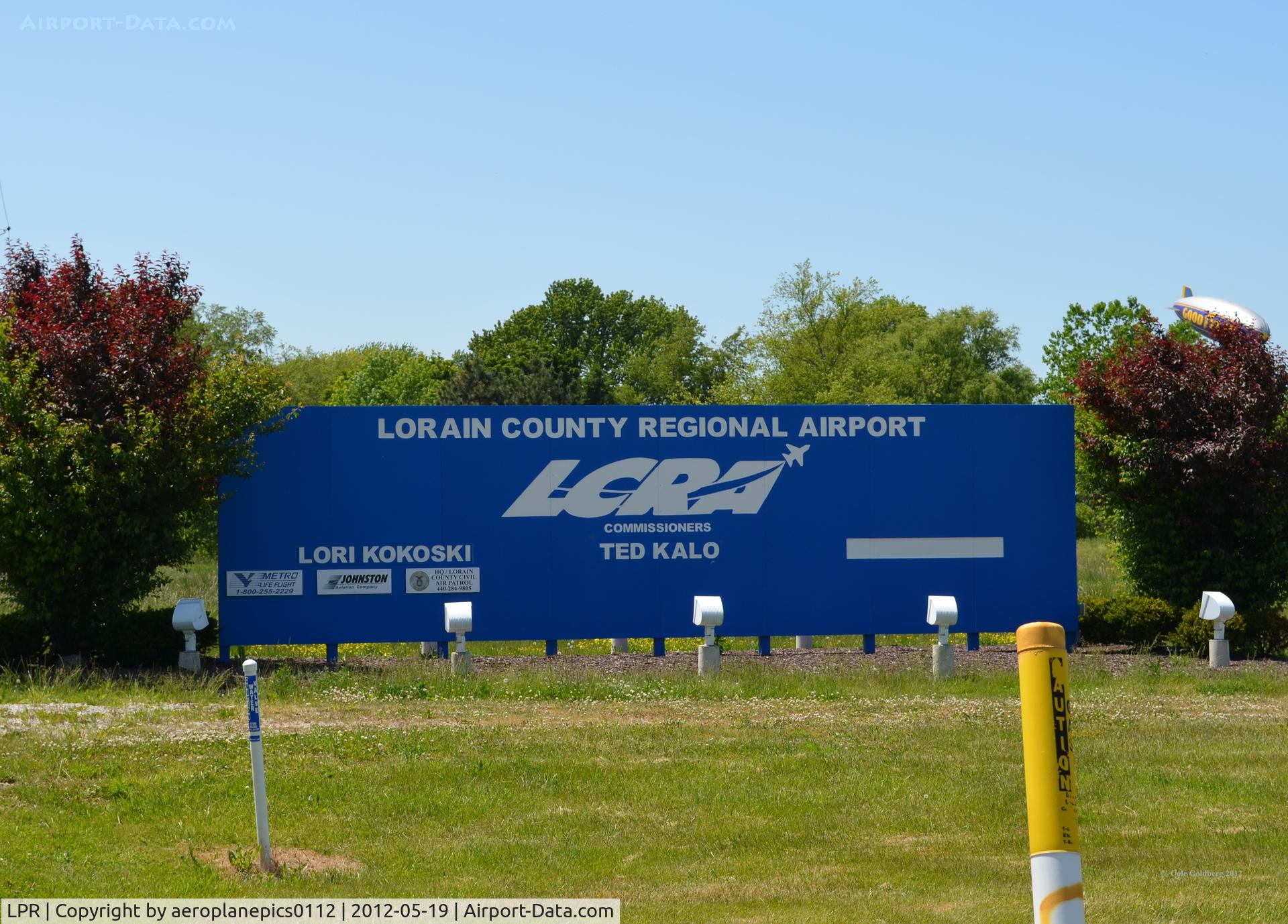 Lorain County Regional Airport (LPR) - The entrance sign at Lorain County Regional Airport, May 19th, 2012. 