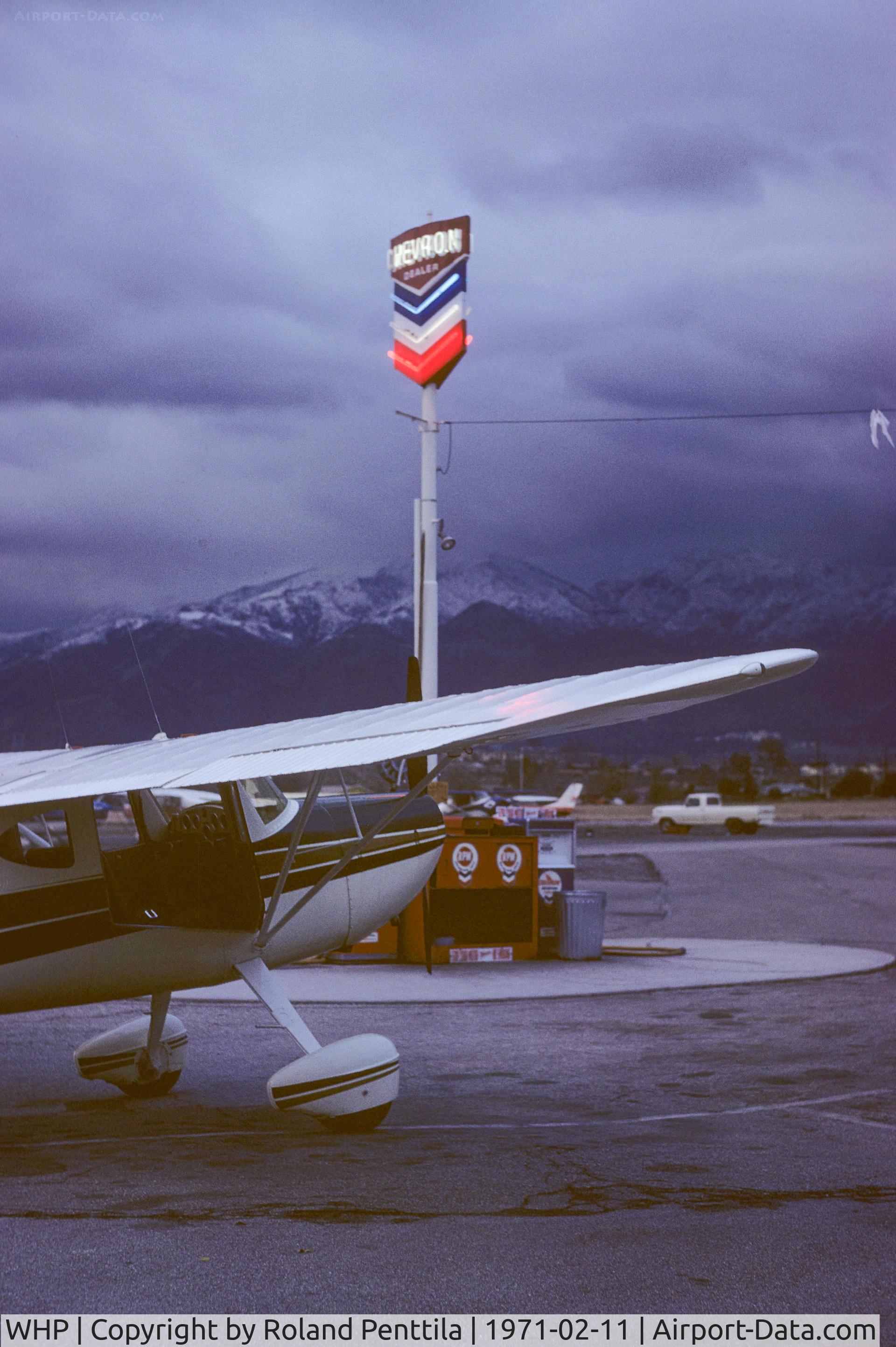 Whiteman Airport (WHP) - Cessna 140 N2162N sits at the fueling station