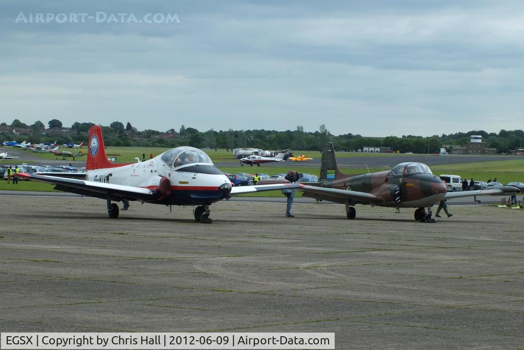 North Weald Airfield Airport, North Weald, England United Kingdom (EGSX) - Jet Provost's G-VIVM and G-PROV at the Air Britain flyin
