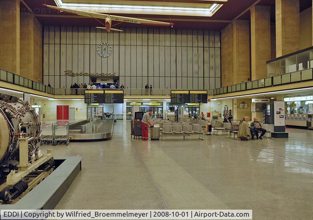 Tempelhof International Airport (closed), Berlin Germany (EDDI) - Picture made just one month before closing in 2008.This is the arrival and departure area at Tempelhof.