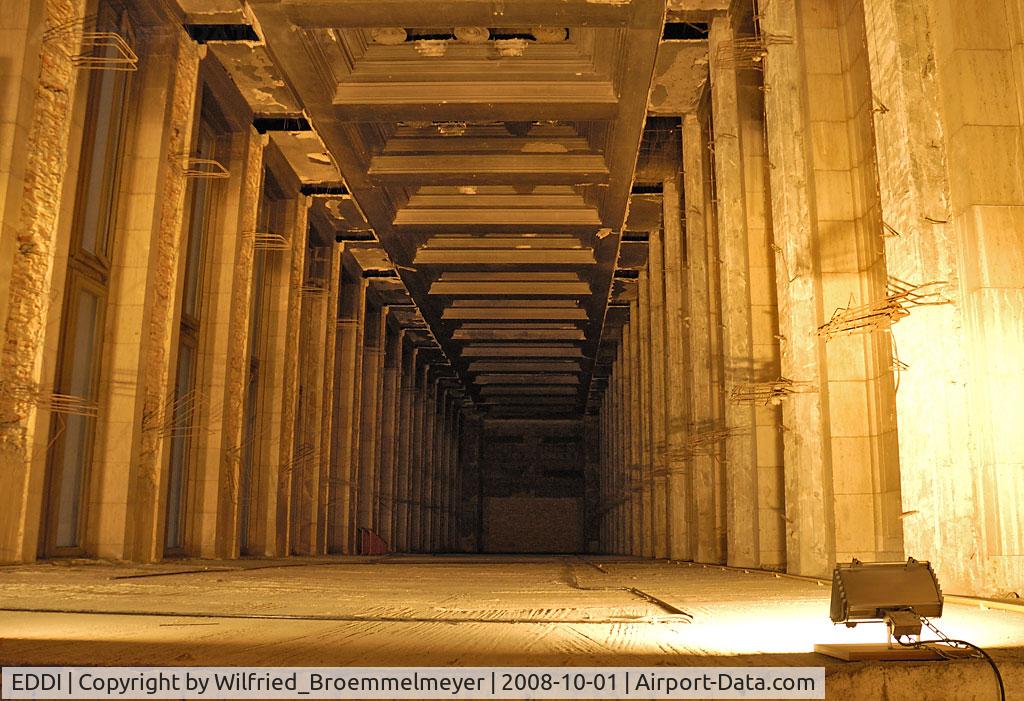 Tempelhof International Airport (closed), Berlin Germany (EDDI) - Picture made just one month before closing in 2008.
It shows part of the original structure. The internal hight of the terminal should be much higher than now. After WWII a lower ceiling was installed.
