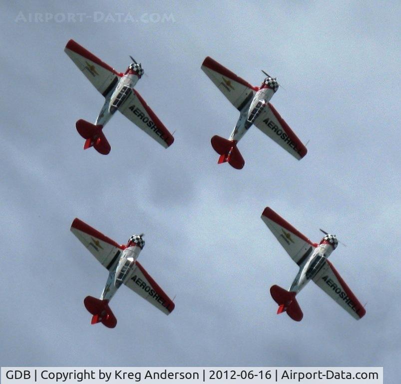 Granite Falls Muni/lenzen-roe Memorial Fld Airport (GDB) - The Aeroshell Aerobatic Team doing what they do best at the 2012 Ray Fagen Memorial Airshow.