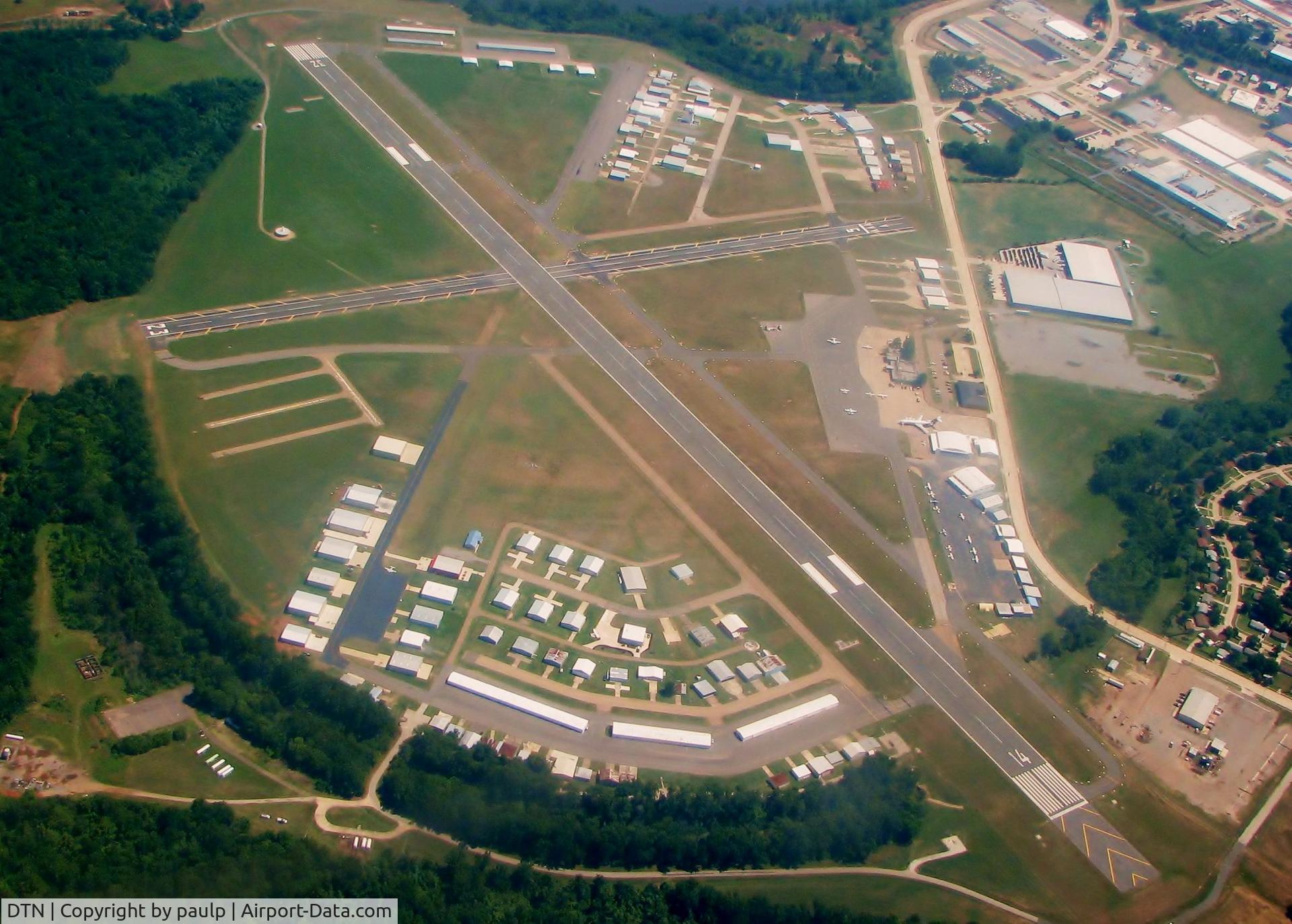 Shreveport Downtown Airport (DTN) - Over Shreveport's Downtown Airport. Runway 05/23 has been resurfaced.