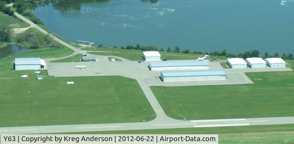 Elbow Lake Municipal - Pride Of The Prairie Airport (Y63) - A view of the Elbow Lake, MN ramp while on downwind for runway 32.
