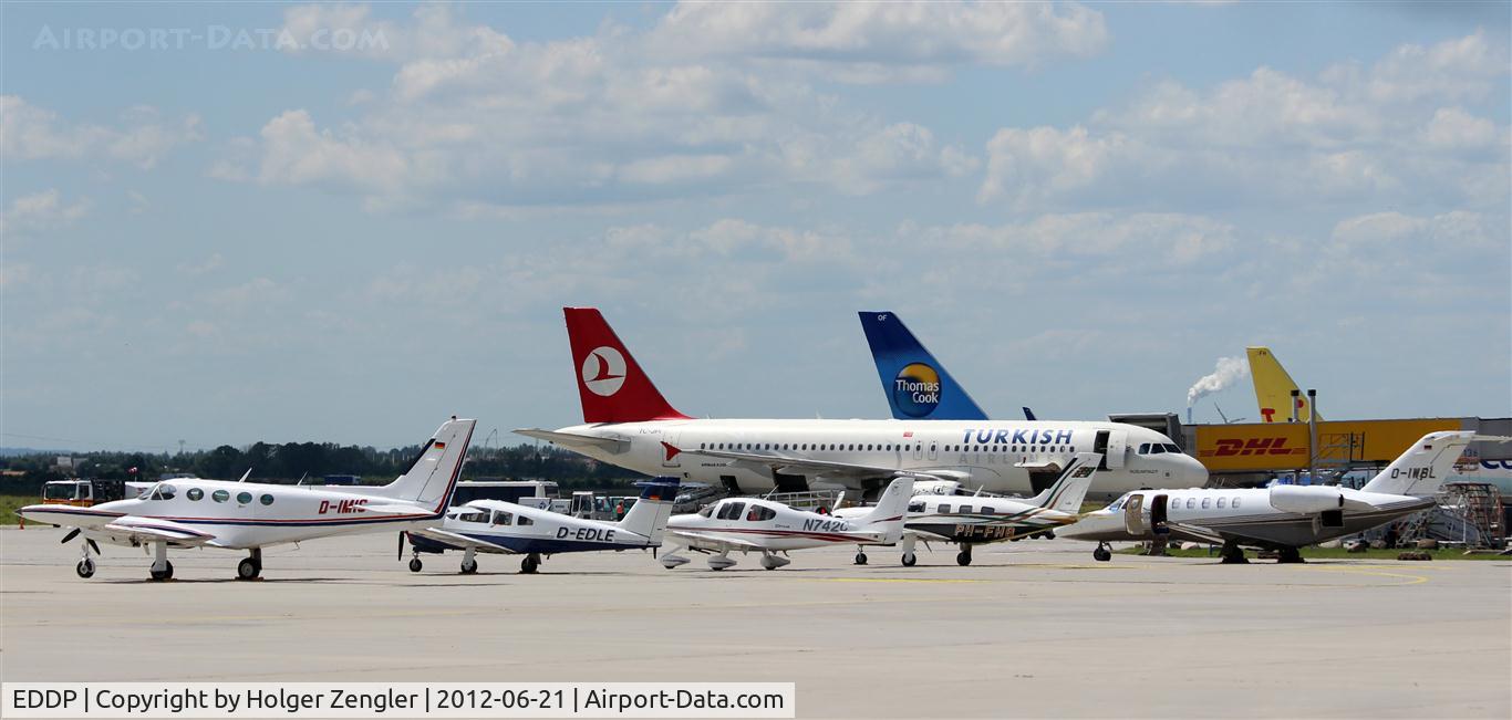 Leipzig/Halle Airport, Leipzig/Halle Germany (EDDP) - View over GAT and apron 1....