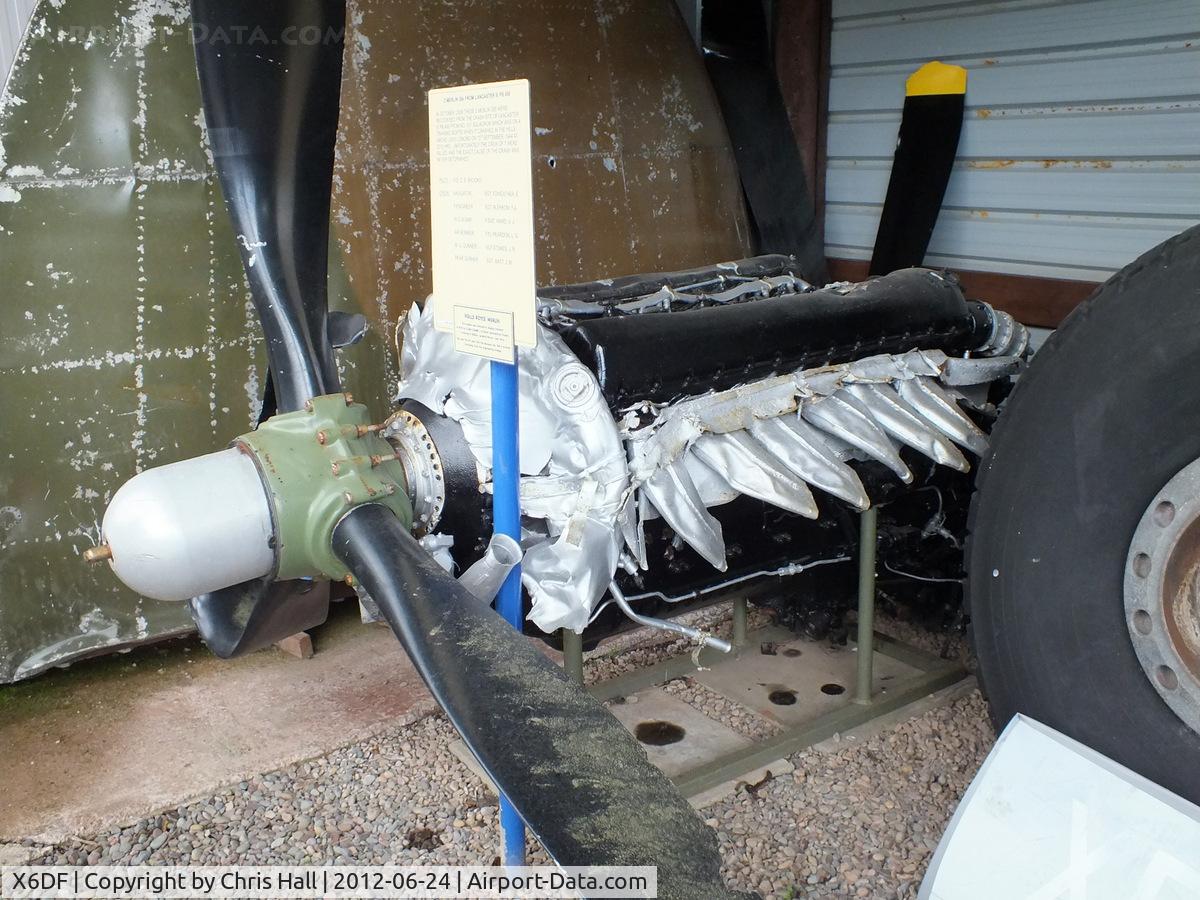 X6DF Airport - Rolls Royce Merlin 38 recovered from Lancaster III PB456 of 101 sqn which crash on 13th November 1944 near Loch Lomond killing the seven crew members. Now displayed at the Dumfries and Galloway Aviation Museum