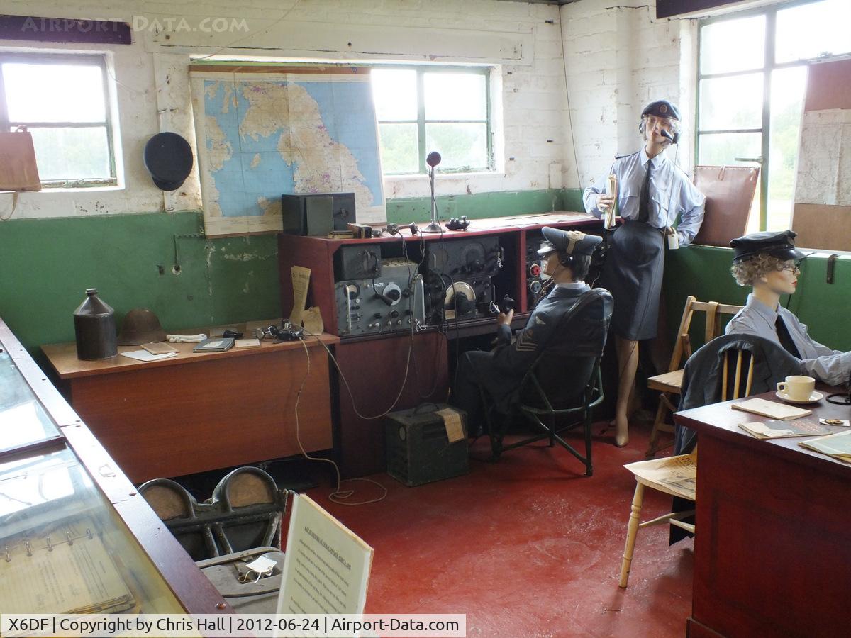 X6DF Airport - inside the former RAF tower which is now part of the Dumfries and Galloway Aviation Museum