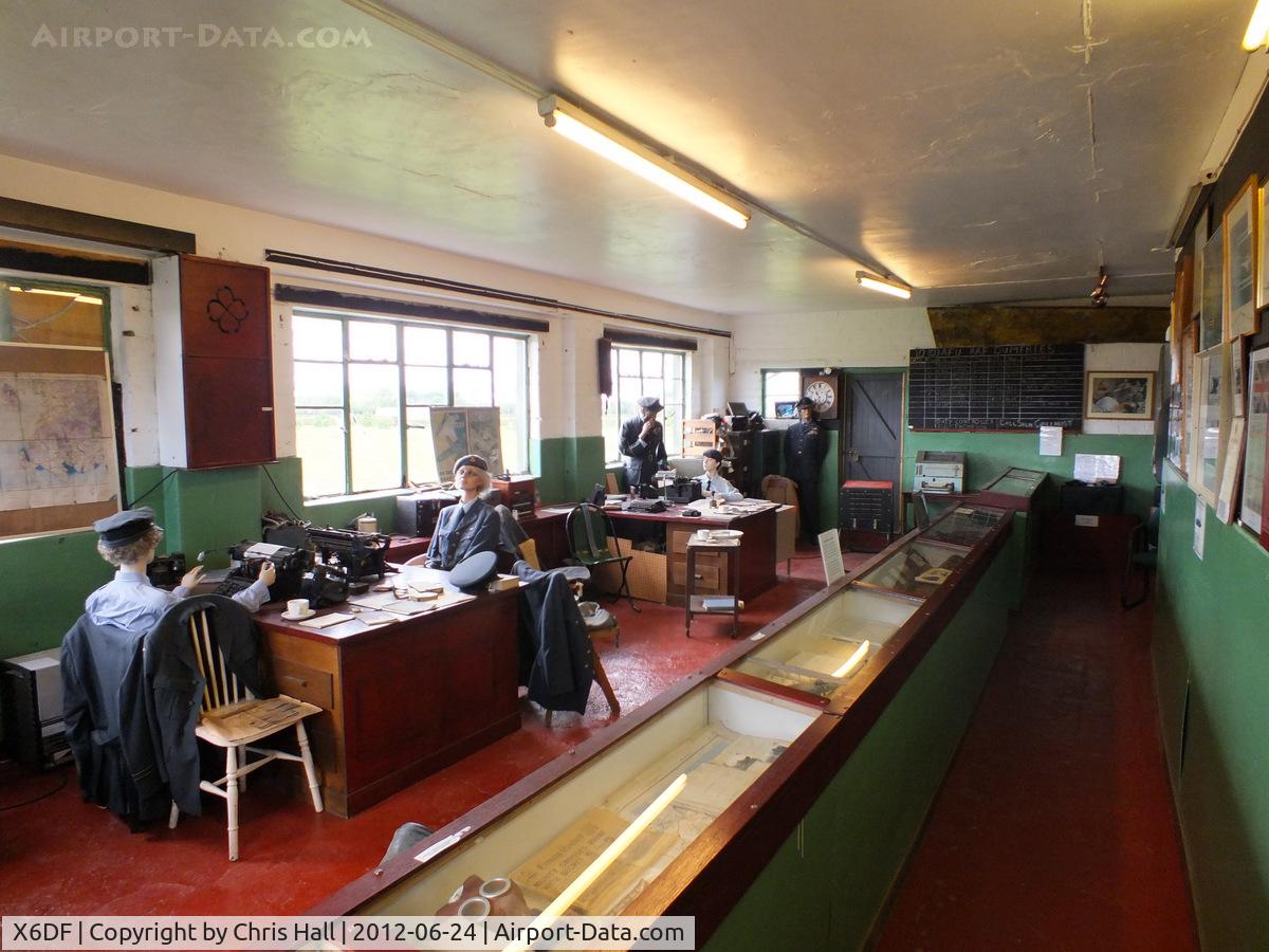 X6DF Airport - inside the former RAF tower which is now part of the Dumfries and Galloway Aviation Museum
