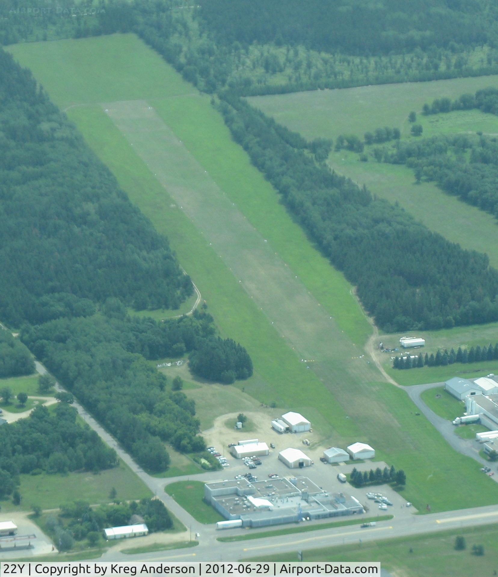 Morey's Airport (22Y) - A shot of Morey's Airport in Motley, MN from 3500'.