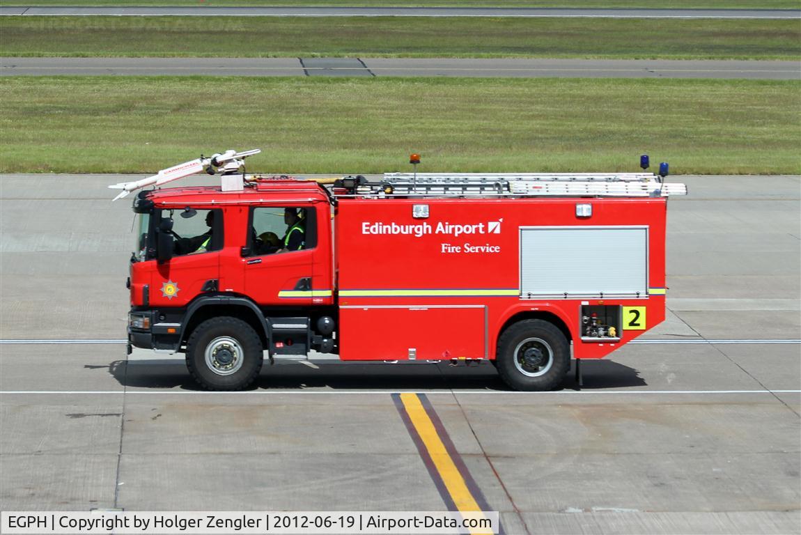 Edinburgh Airport, Edinburgh, Scotland United Kingdom (EGPH) - Fire engine on patrol.....