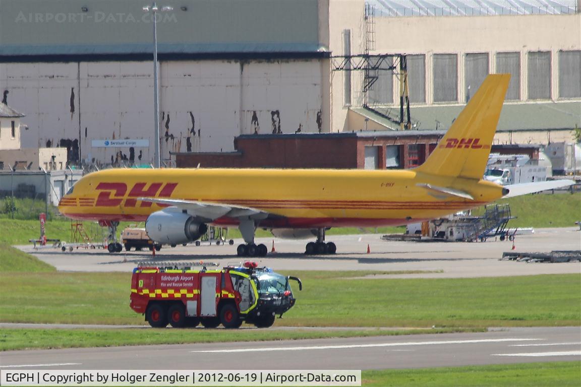 Edinburgh Airport, Edinburgh, Scotland United Kingdom (EGPH) - Fire engine no. 7 on patrol......