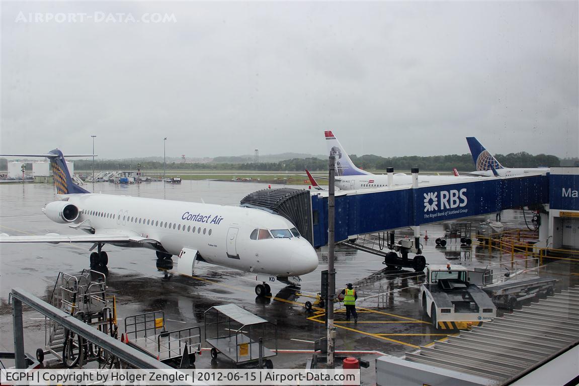 Edinburgh Airport, Edinburgh, Scotland United Kingdom (EGPH) - View from Edinburgh airport main building to western apron.....