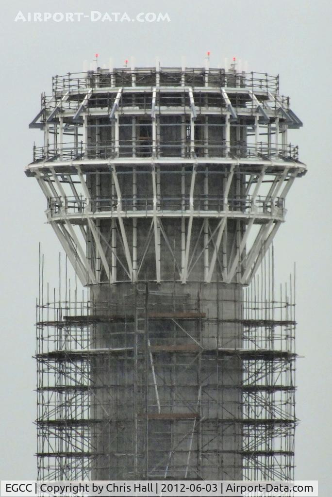 Manchester Airport, Manchester, England United Kingdom (EGCC) - The top of Manchester's new tower has now been lifted into place
