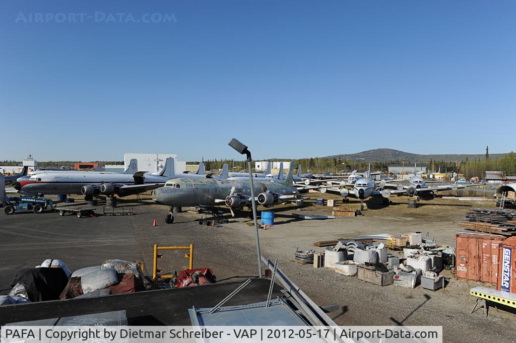 Fairbanks International Airport, Fairbanks, Alaska United States (PAFA) - Fairbanks Everts Air Ramp DC6