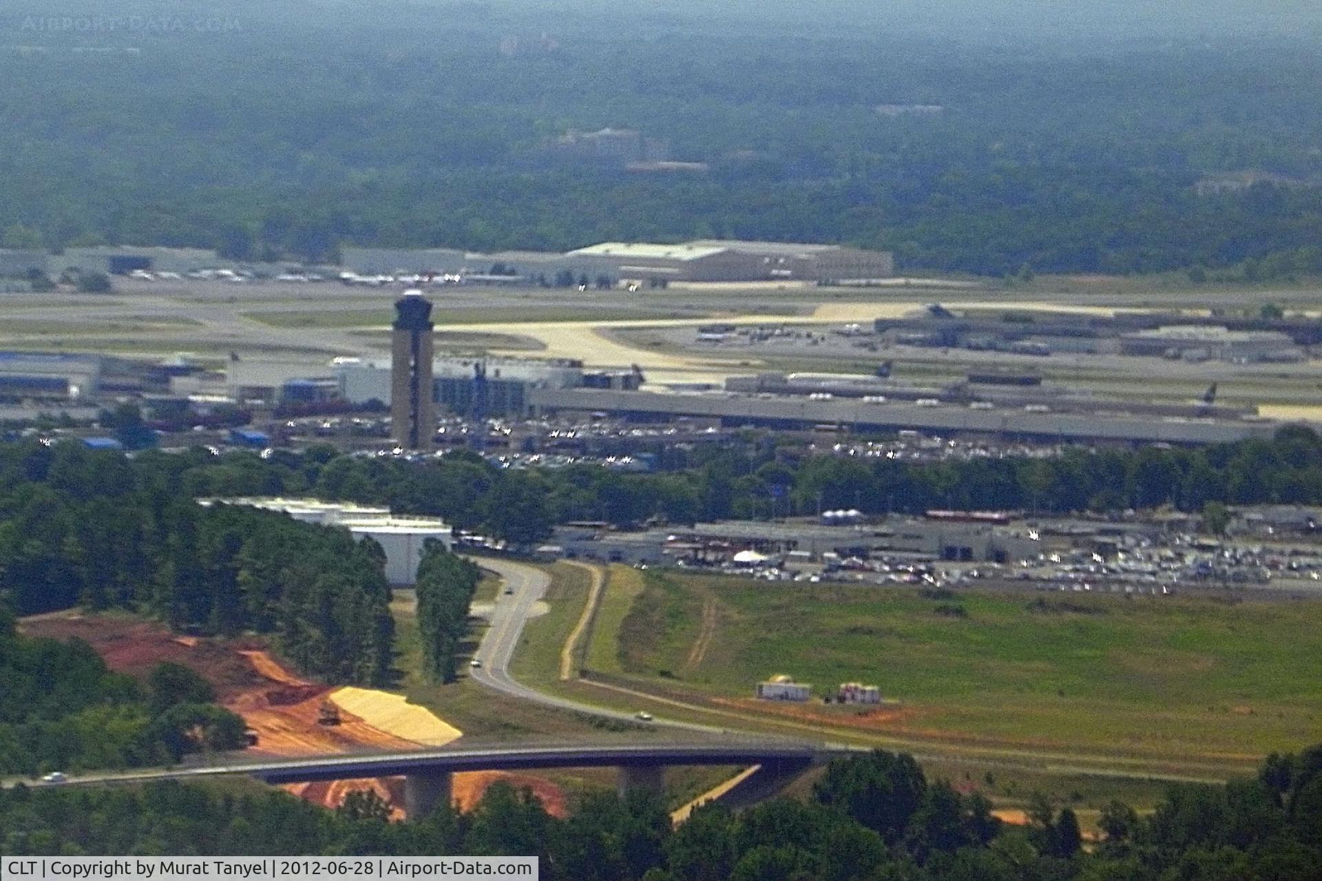 Charlotte/douglas International Airport (CLT) - The control tower as we approach CLT