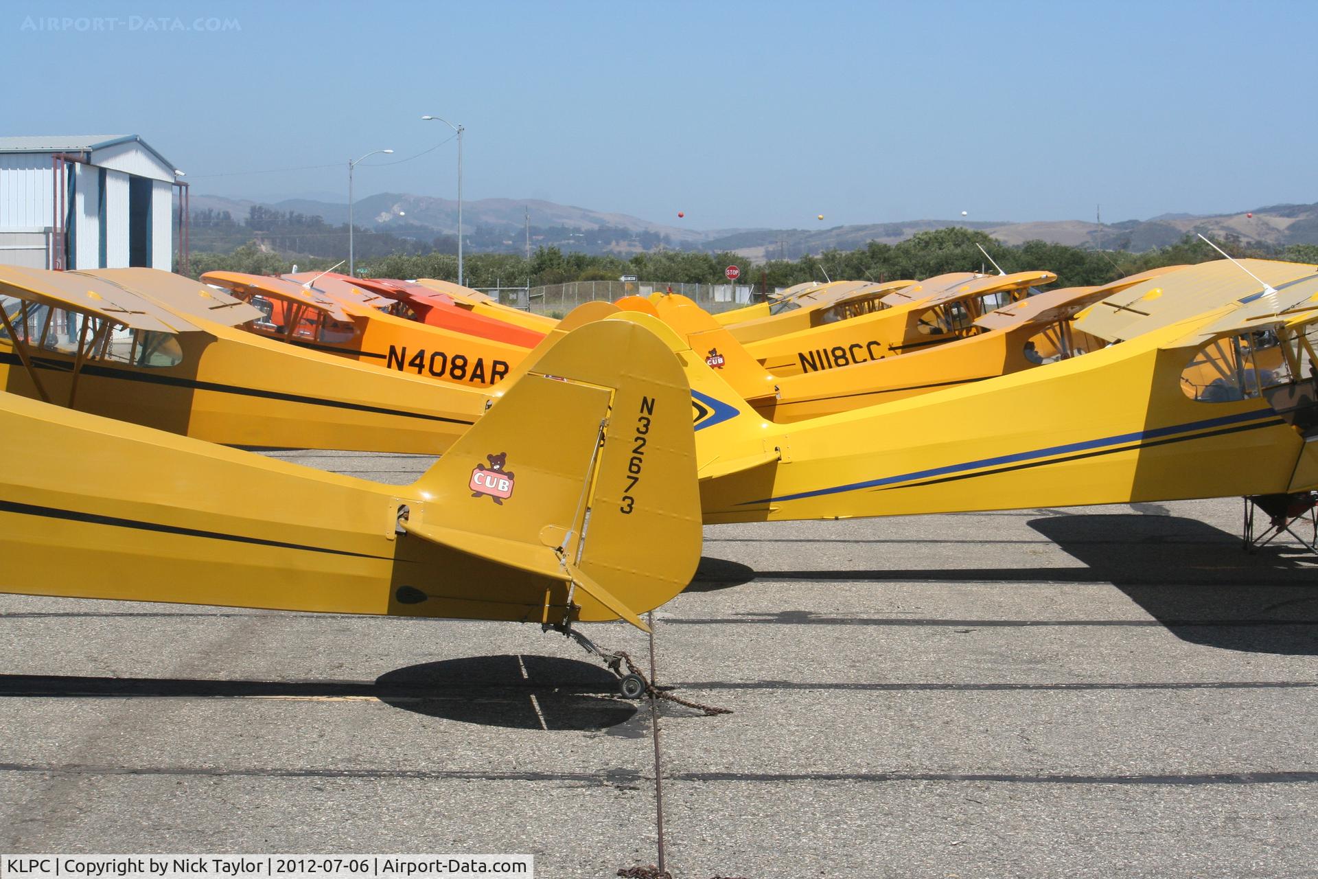 Lompoc Airport (LPC) - Lompoc Piper Cub fly in 2012