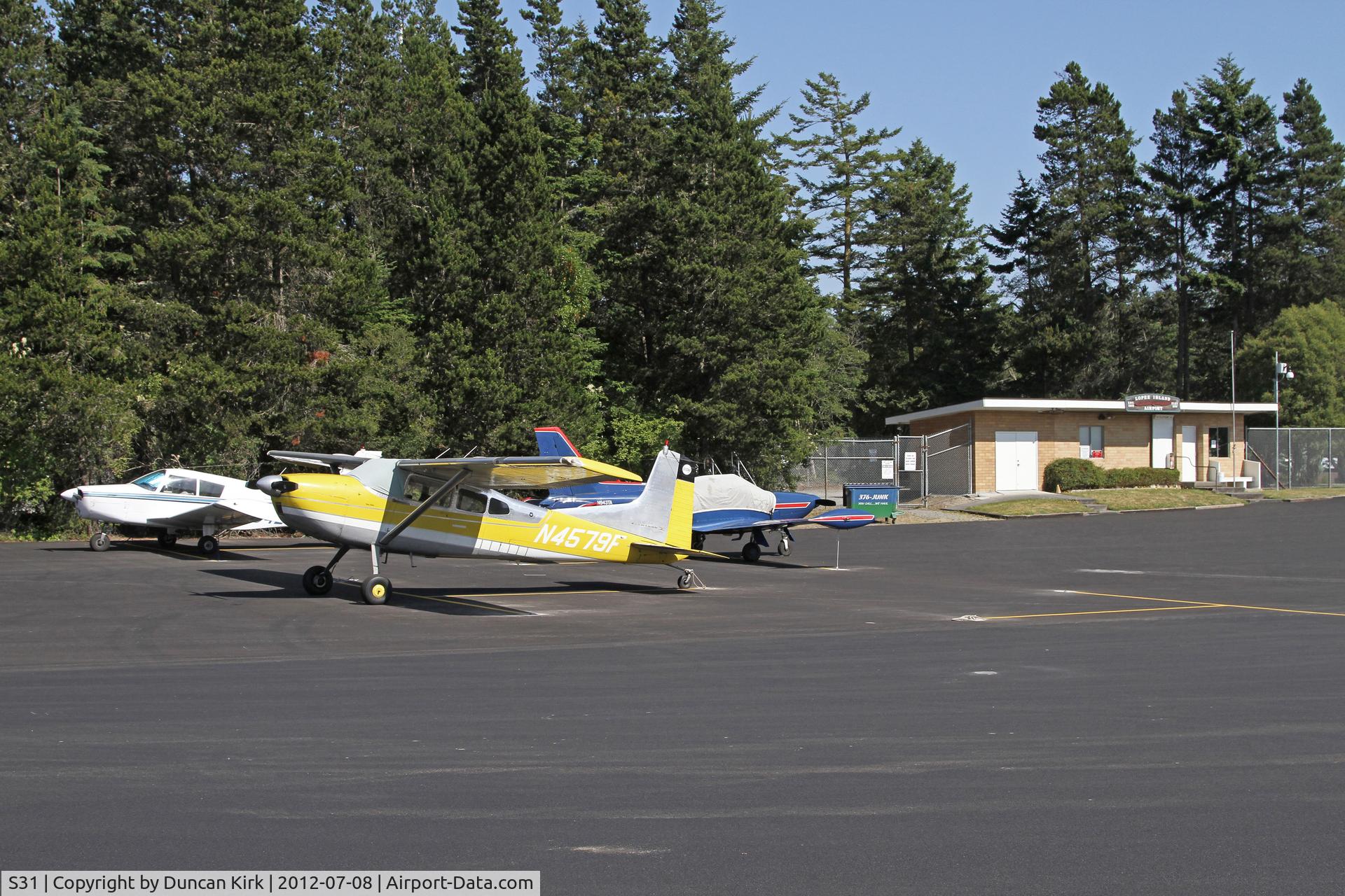 Lopez Island Airport (S31) - The taxiways and ramp are being resurfaced. Very nice!