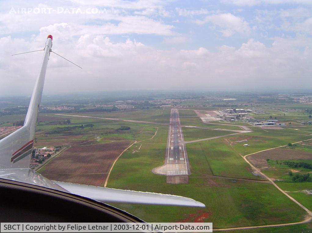 Afonso Pena International Airport, Curitiba, Paraná Brazil (SBCT) - Overview of Curitiba International Airport at Cessna 172R Skyhawk