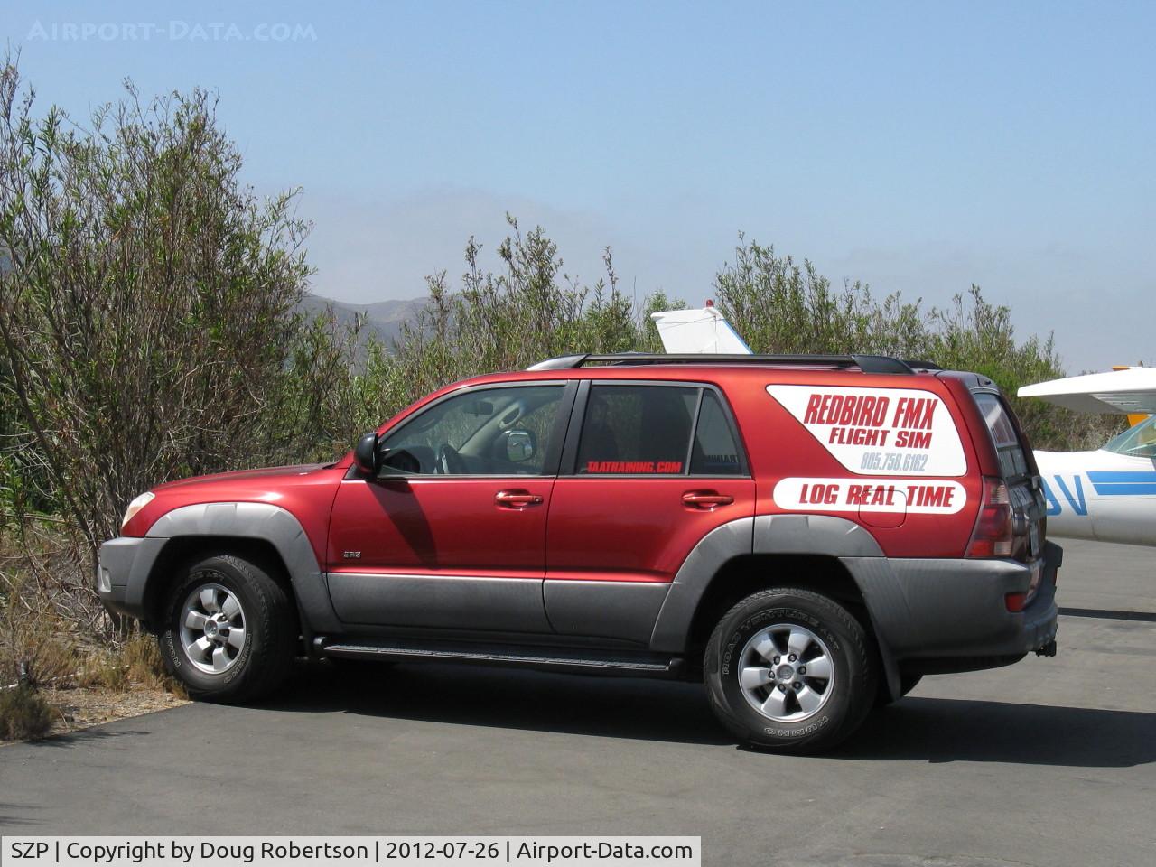 Santa Paula Airport (SZP) - Seen at SZP-Red Bird Flight Simulation Training-advertising vehicle based at OXR.