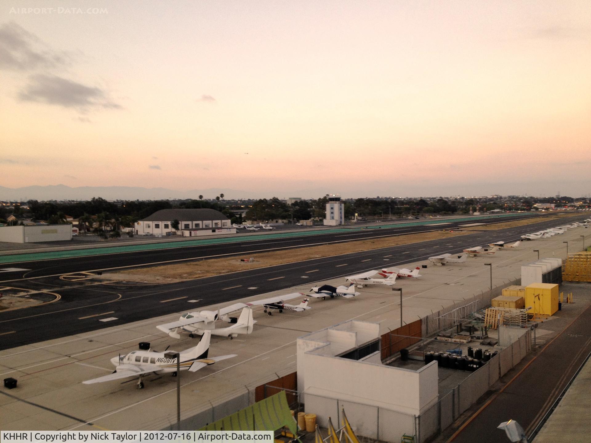 Jack Northrop Field/hawthorne Municipal Airport (HHR) - Hawthorne airport on a warm July evening