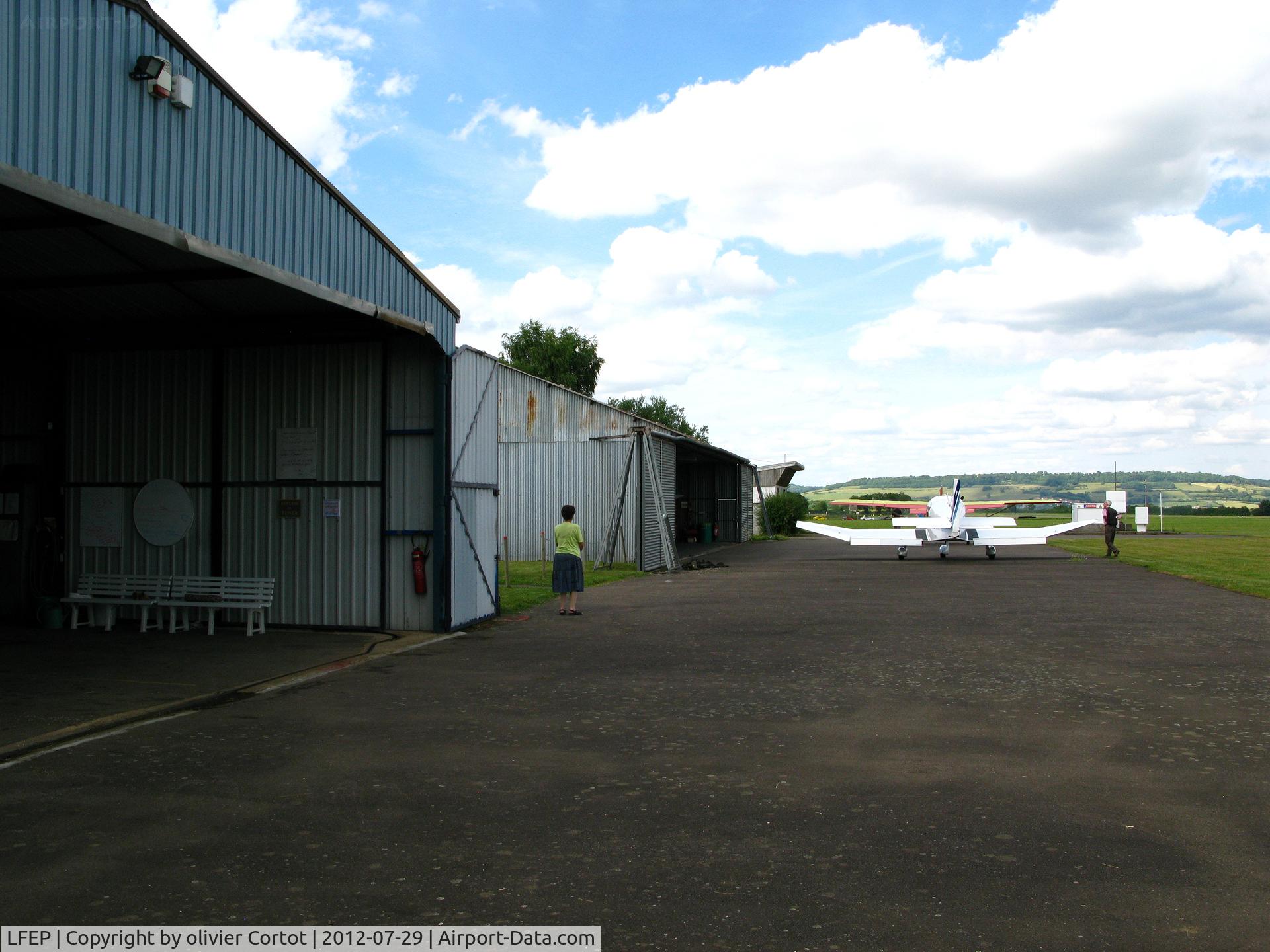 Pouilly Maconge Airport, Pouilly France (LFEP) - the hangars
