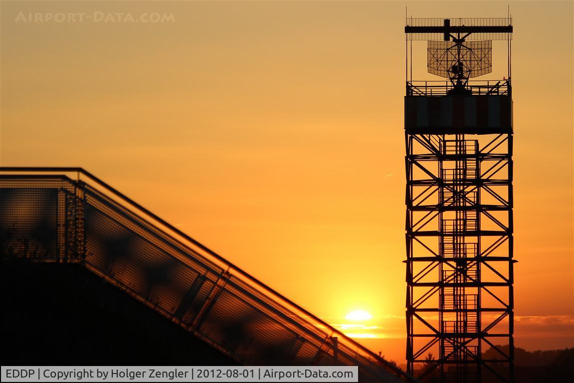 Leipzig/Halle Airport, Leipzig/Halle Germany (EDDP) - Evening mood at the old radar tower....