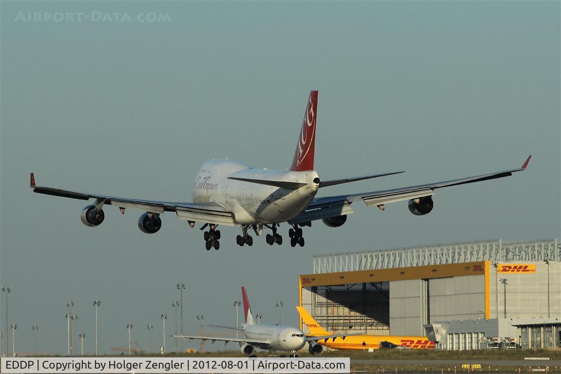 Leipzig/Halle Airport, Leipzig/Halle Germany (EDDP) - A sinfonia in red, white and yellow at runway 08R....