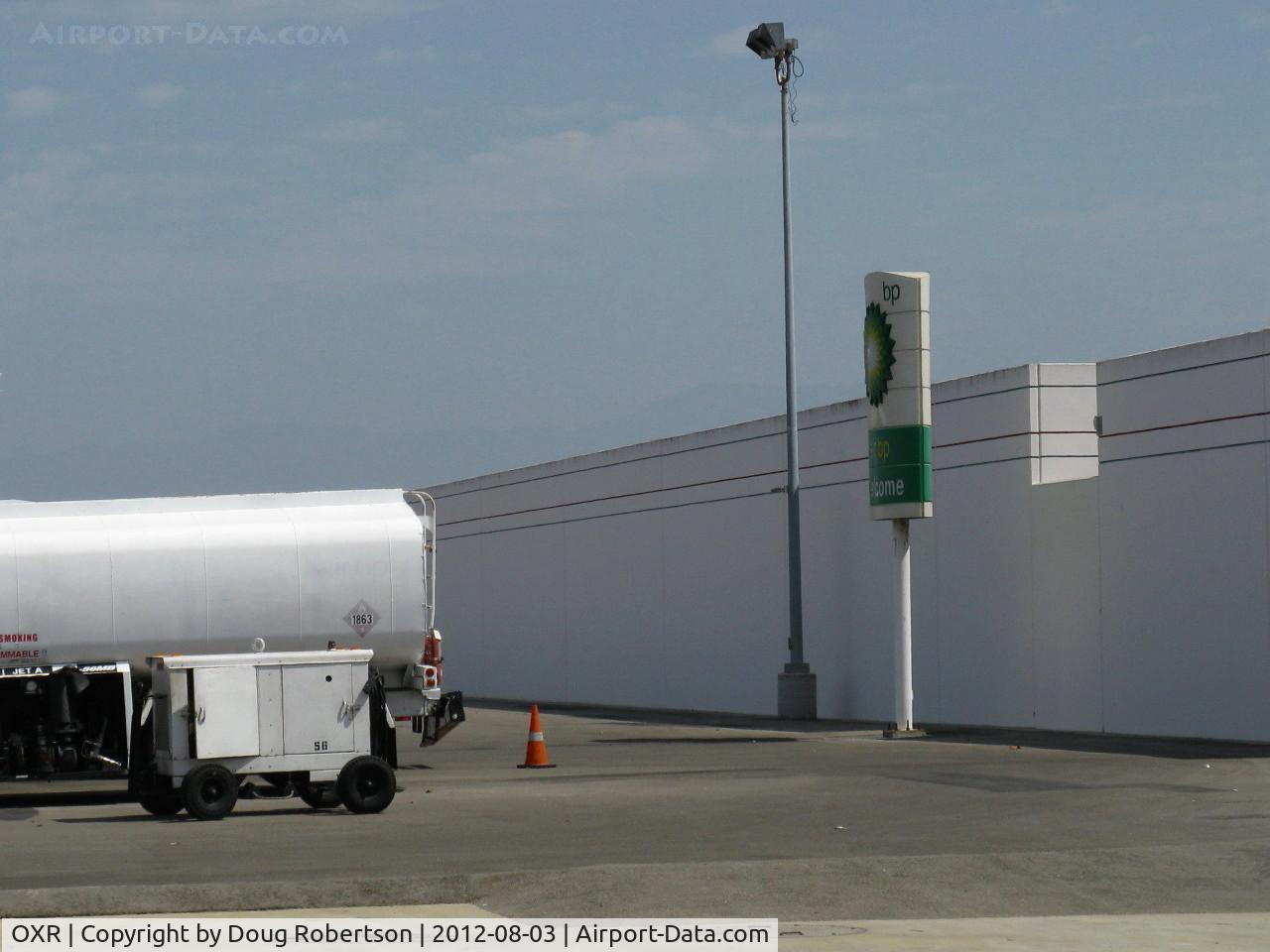 Oxnard Airport (OXR) - bp Aviation Fuel sign-southeast end of airport