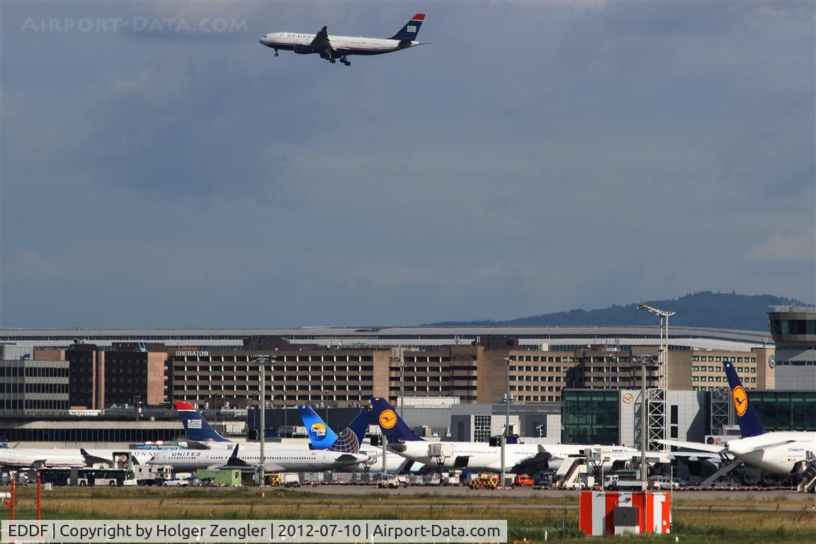 Frankfurt International Airport, Frankfurt am Main Germany (EDDF) - View over Terminal 2 on inbound traffic for rwy 25R......
