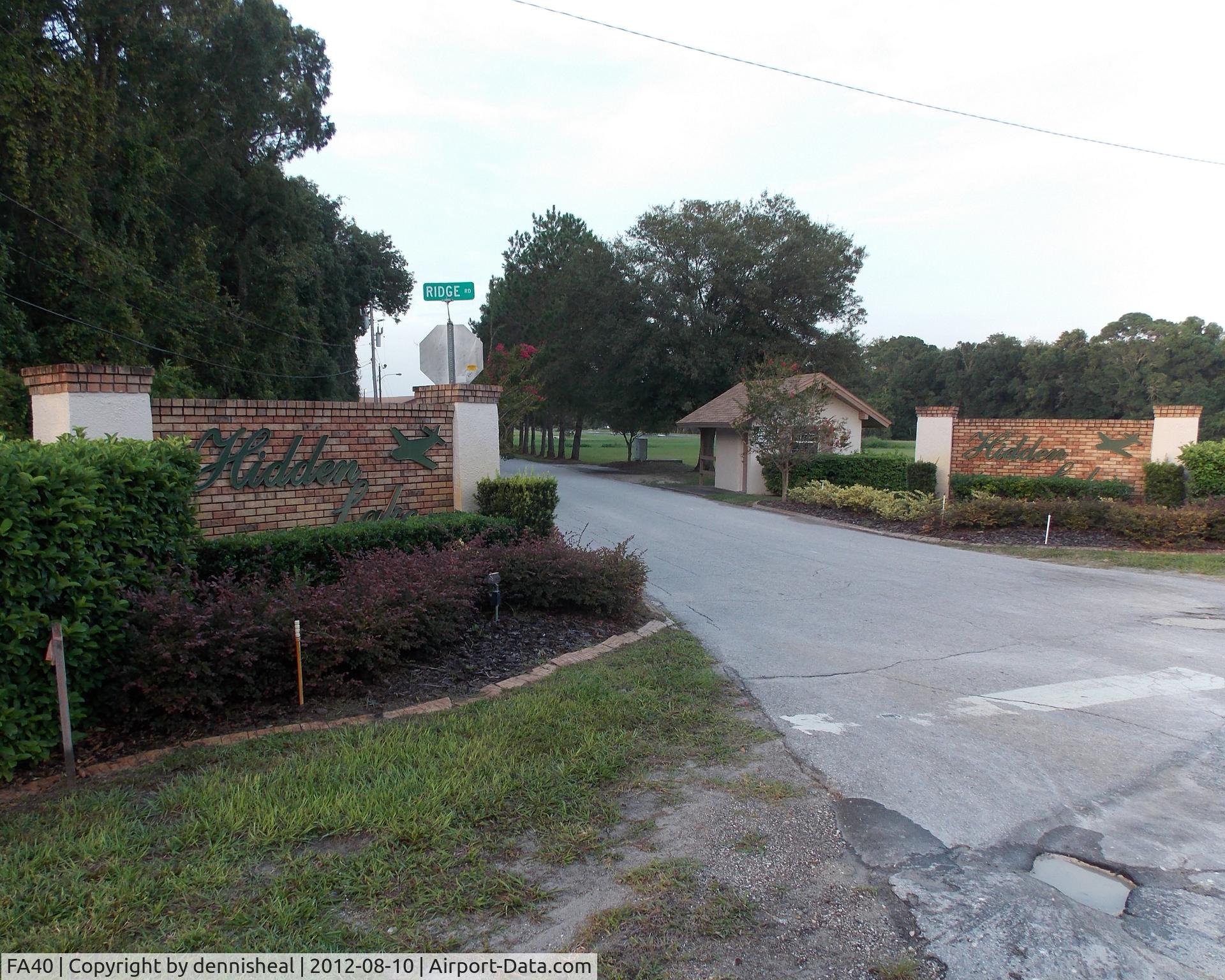 Hidden Lake Airport (FA40) - HIDDEN LAKE AIRPORT (PRIVATE) NEW PORT RICHEY, FL