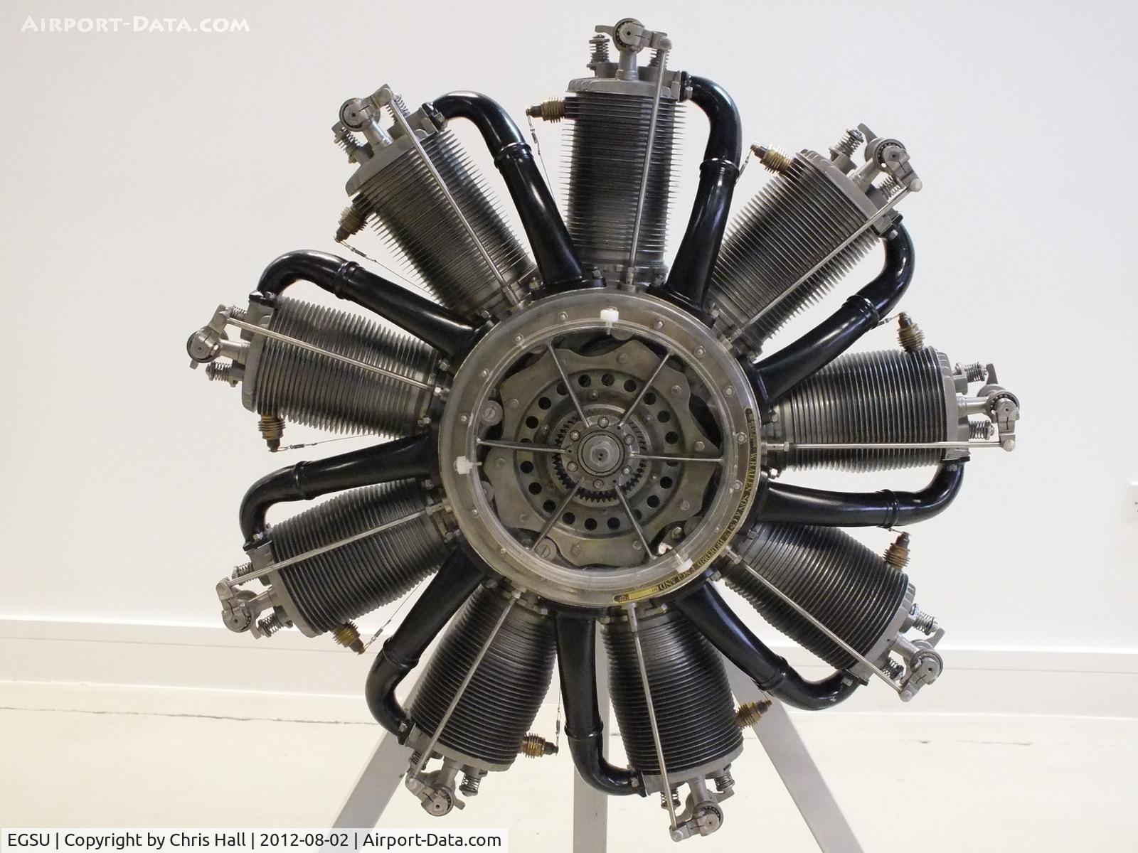 Duxford Airport, Cambridge, England United Kingdom (EGSU) - Le Rhône 9C 80 hp nine-cylinder rotary engine