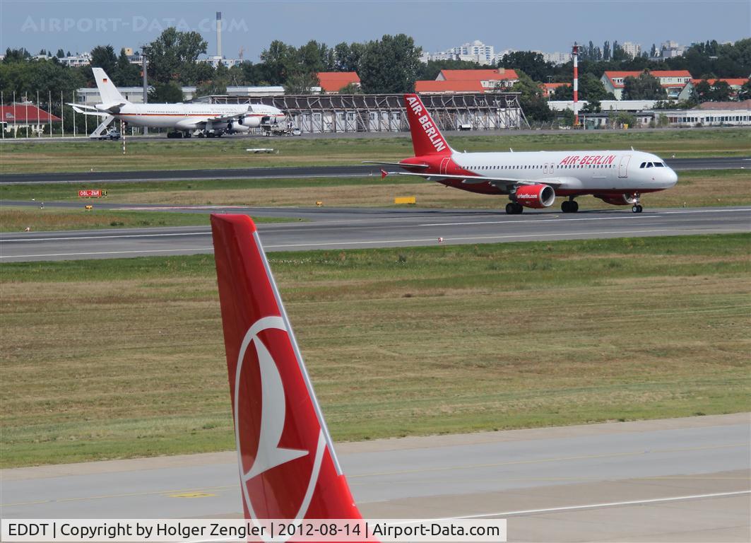 Tegel International Airport (closing in 2011), Berlin Germany (EDDT) - View from visitor´s terrace over runways 08 left and right to governmental airport area of TXL.