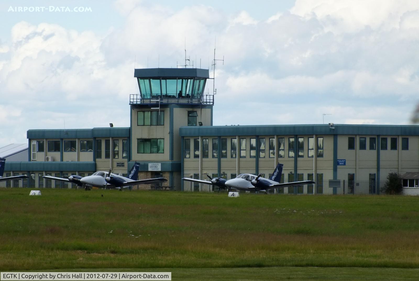 Oxford Airport, Oxford, England United Kingdom (EGTK) - Oxford tower and Terminal building