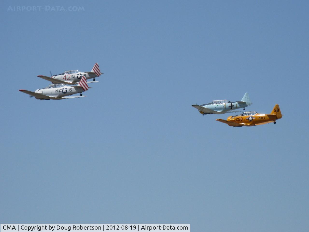 Camarillo Airport (CMA) - Condor Squadron in formation flight over 26, Wings Over Camarillo Airshow 2012.