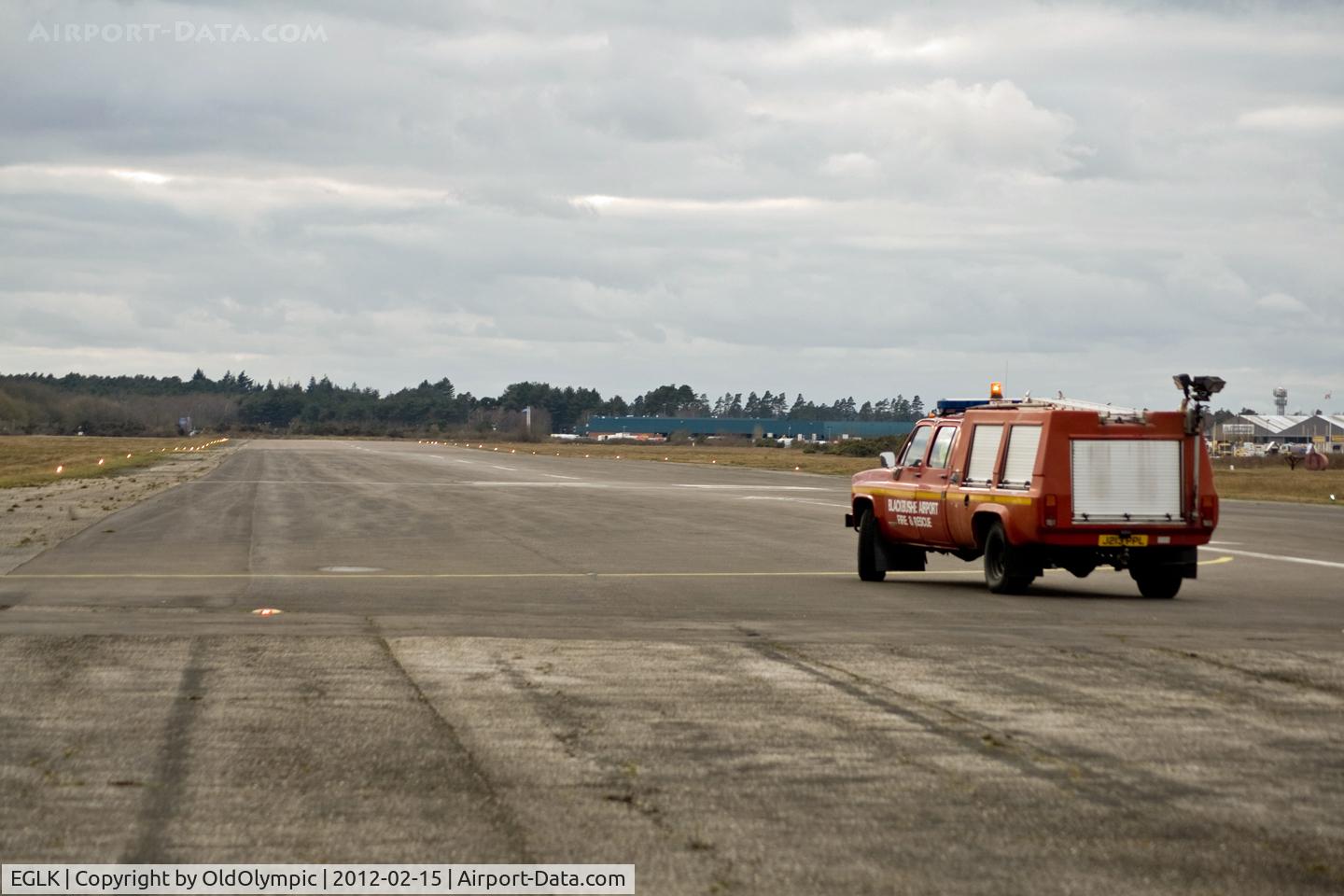 Blackbushe Airport, Camberley, England United Kingdom (EGLK) - Runway 25 surface check