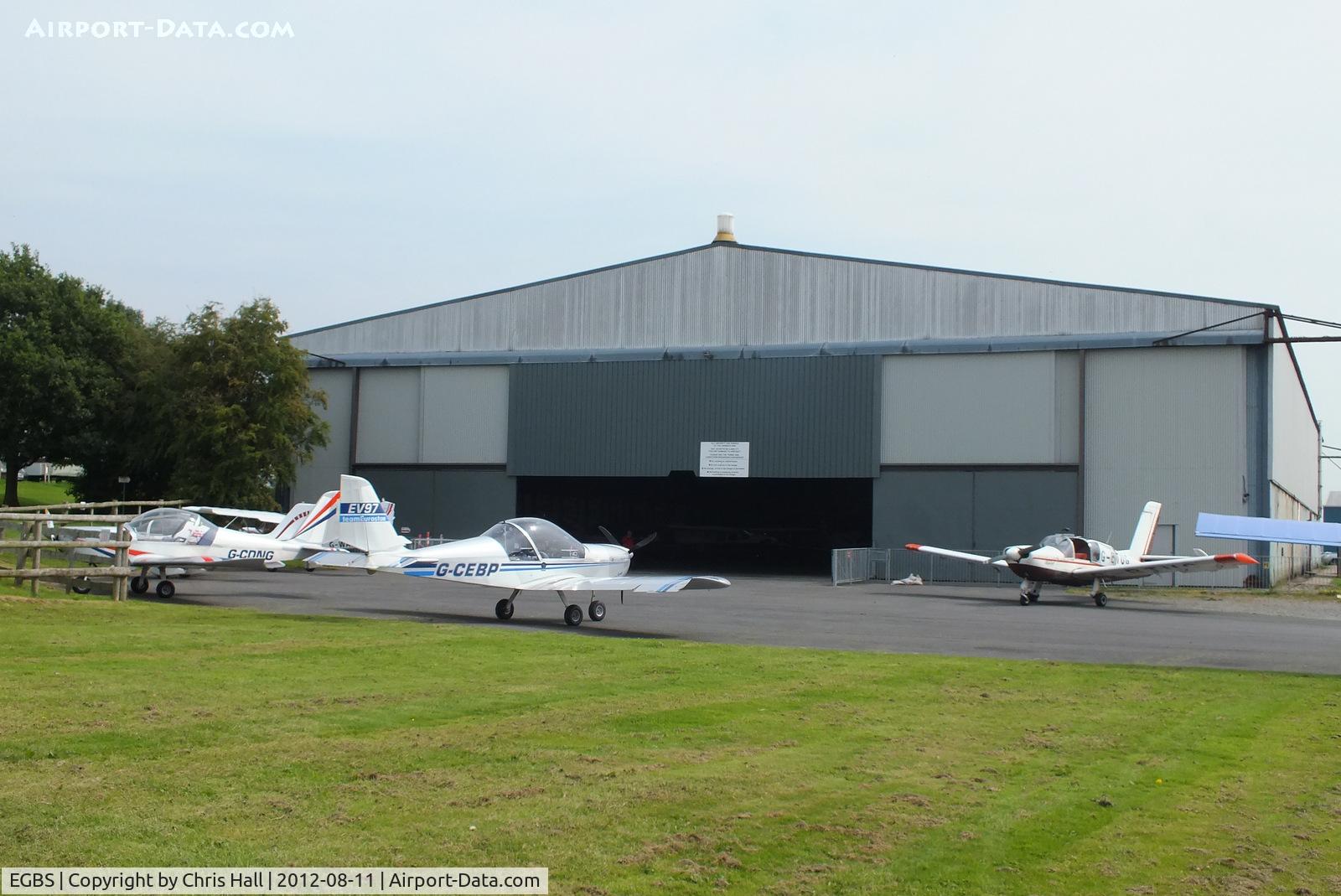 Shobdon Aerodrome Airport, Leominster, England United Kingdom (EGBS) - the main hangar at Shobdon Airfield, Herefordshire
