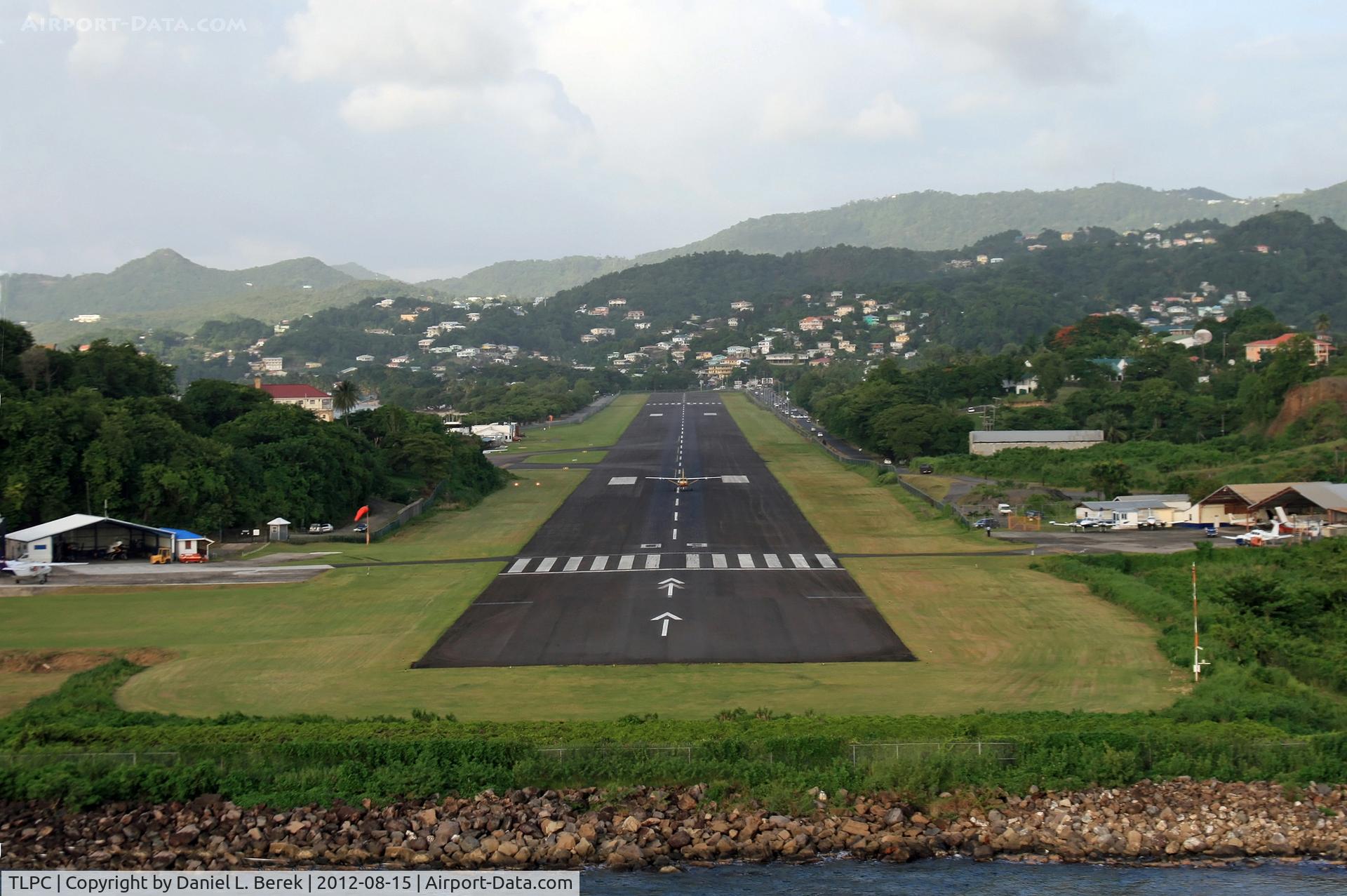 George F. L. Charles Airport (formerly Vigie Airport), Castries, Saint Lucia Saint Lucia (TLPC) - This lovely little airport serves Castries, the capital of St. Lucia.  Larger aircraft must use Hewanorra International at Vieux Fort.