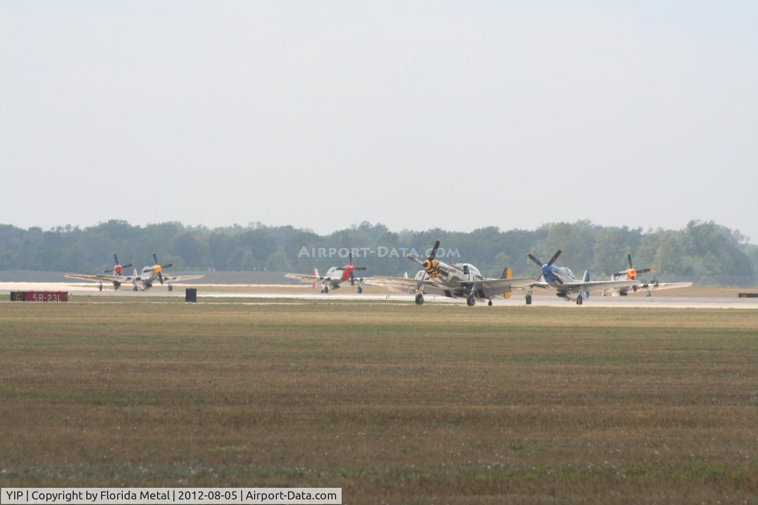 Willow Run Airport (YIP) - Mustangs returning