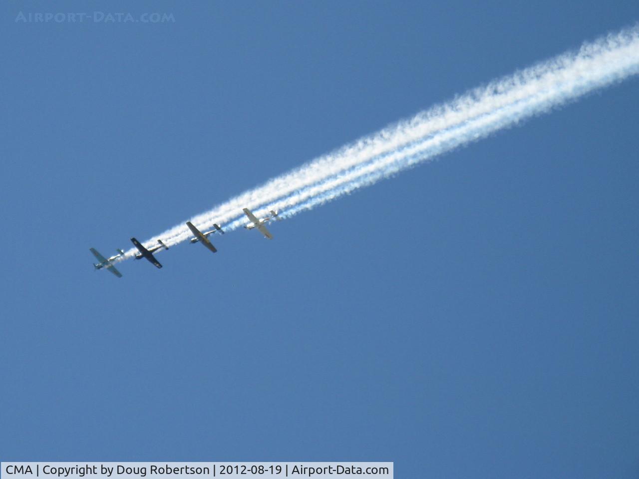 Camarillo Airport (CMA) - The Condor Squadron in formation overflight 26 with smoke